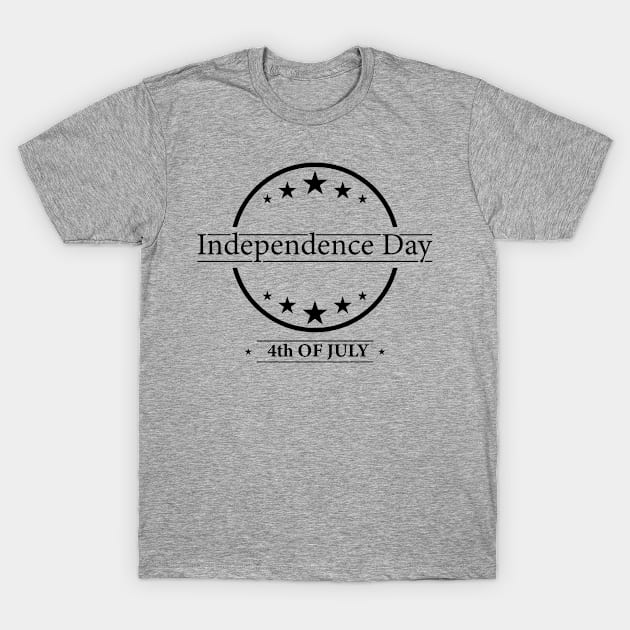 4th of July Independence Day T-Shirt by The Mellow Cats Studio